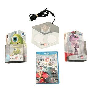 Disney Infinity Wii Bundle Game W/Manual Mike & Randy Figurines Base Not Tested